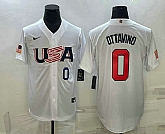 Men's USA Baseball #0 Adam Ottavino Number 2023 White World Baseball Classic Stitched Jersey,baseball caps,new era cap wholesale,wholesale hats
